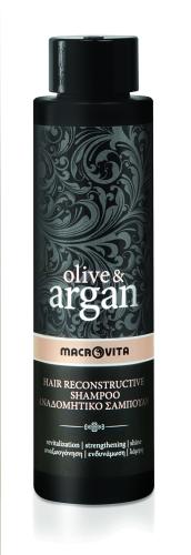 Macrovita Olive & Argan Hair Reconstructive Shampoo Αναδομητικό Σαμπουάν 200ml
