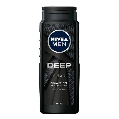 Nivea Men Deep Clean Shower Gel Ανδρικό Αφρόλουτρο για Βαθύ Καθαρισμό & Ανανέωση 500ml