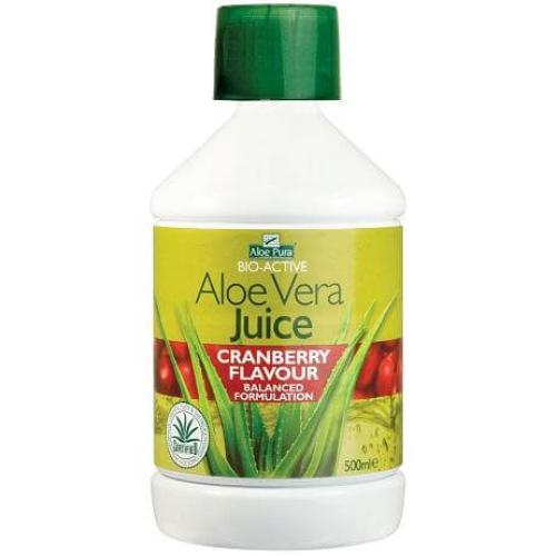 Optima Aloe Vera Juice with Cranberry 100% Φυσικός Χυμός Αλόης με Αντιοξειδωτικά 500ml