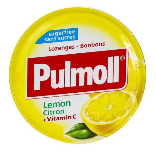 Pulmoll Candies with Lemon & Vitamin C Καραμέλες Λεμόνι & Βιταμίνη C 45gr