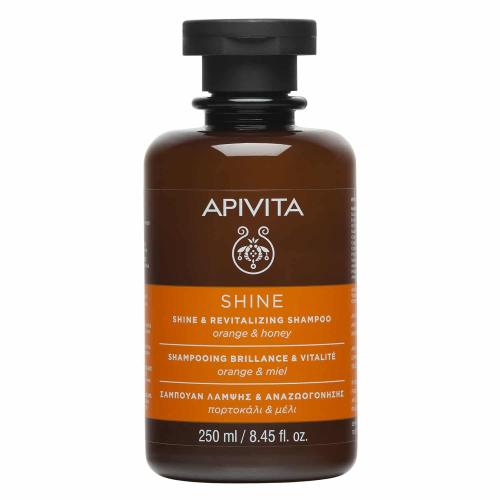 Apivita Shine & Revitalizing Σαμπουάν Λάμψης & Αναζωογόνησης με Πορτοκάλι & Μέλι 250ml