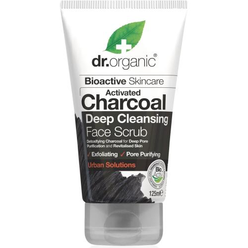 Dr Organic Charcoal Face Scrub Κρέμα Απολέπισης Προσώπου με Ενεργό Άνθρακα 125ml