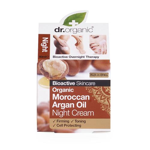 Dr Organic Moroccan Argan Oil Night Cream Κρέμα Νύχτας με Έλαιο Αργκάν με Έντονη Αντιγηραντική Δράση 50ml