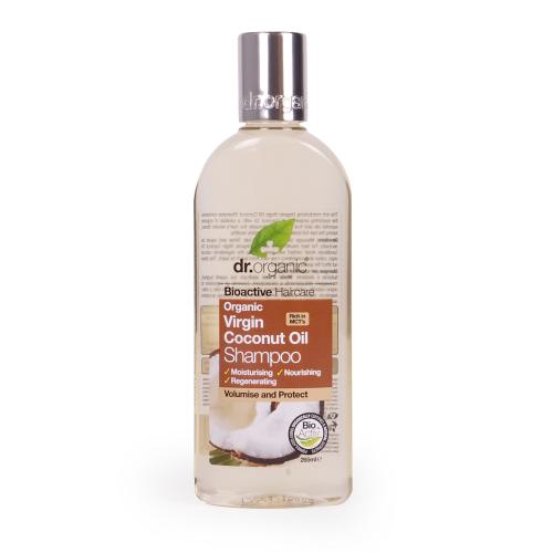 Dr Organic Virgin Coconut Oil Shampoo Σαμπουάν με Βιολογικό Έλαιο Καρύδας που Χαρίζει Όγκο, Ιδανικό για Λεπτά Μαλλιά 265ml