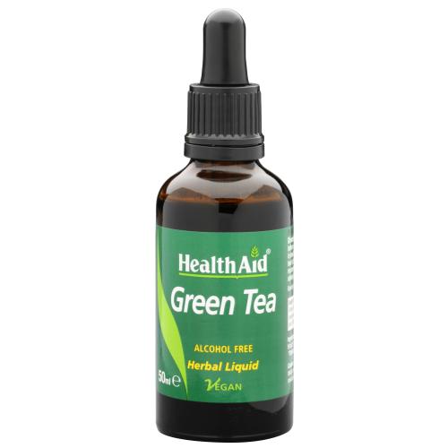 Health Aid Green Tea Liquid Alcohol Free Ισχυρό Αντιοξειδωτικό 50ml