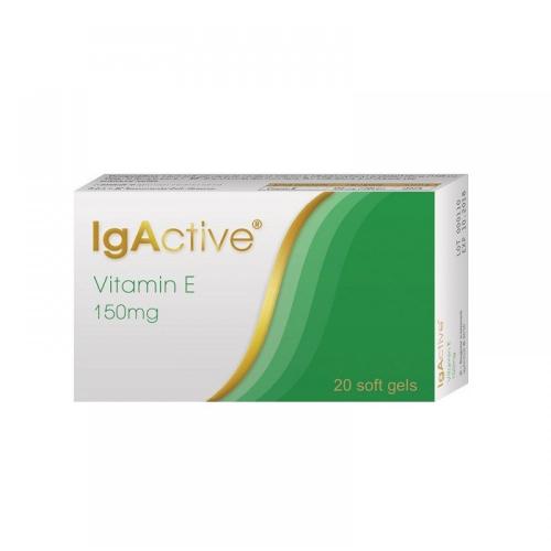 Igactive Vitamin E Συμπλήρωμα Διατροφής με Βιταμίνη E 150mg 20 Soft.caps