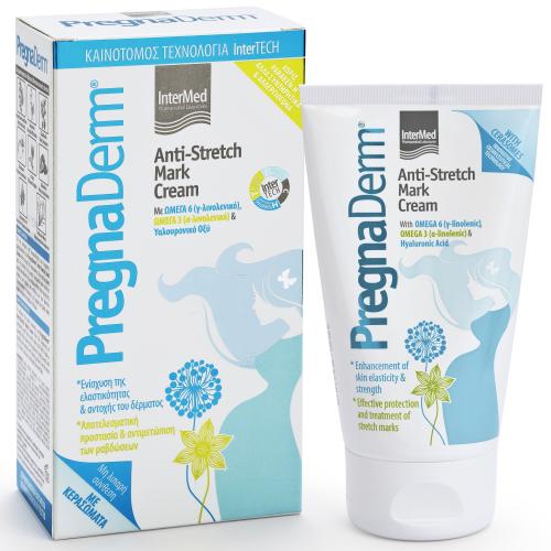 Intermed Pregnaderm Anti-Stretch Mark Cream Κρέμα για την Ενίσχυση της Ελαστικότητας & Αντοχής του Δέρματος 150ml