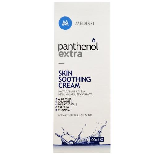 Medisei Panthenol Extra Skin Soothing Cream Κατάλληλη για την Αντιμετώπιση και των Ήπιων Ηλιακών ή Θερμικών Εγκαυμάτων 100ml