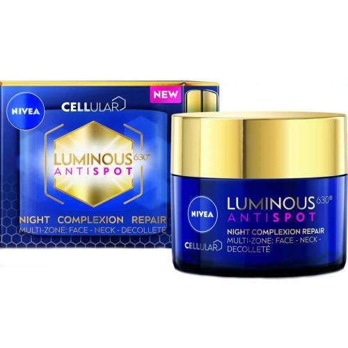 Nivea Cellular Luminous 630 Antispot Night Cream Complexion Repair Κρέμα Προσώπου Νύχτας Κατά των Κηλίδων 50ml