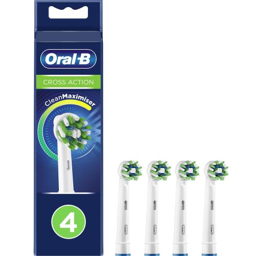 Oral-B Cross Action Clean Maximiser Value Pack Ανταλλακτικές Κεφαλές Ηλεκτρικής Οδοντόβουρτσας 4 Τεμάχια