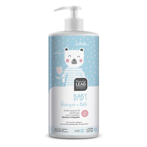 Pharmalead Baby Shampoo & Bath Βρεφικό Σαμπουάν - Αφρόλουτρο με Πρωτεΐνες Γάλακτος & Εκχύλισμα Φασκόμηλου & Χαμομηλιού 1Lt