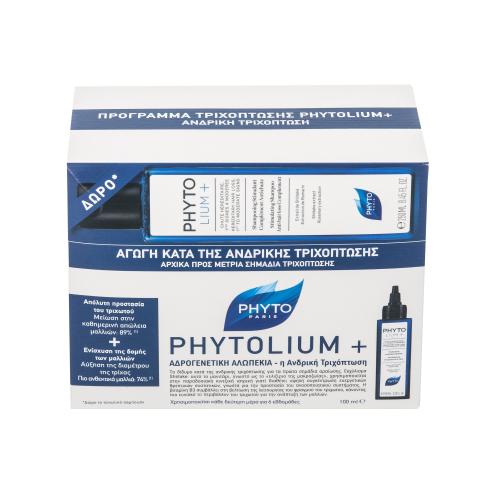 Phyto Phytolium Anti-Hair Loss Men Πακέτο Προσφοράς Αγωγή Κατα της Τριχόπτωσης 100ml & Δώρο Shampoo Κατά της Τριχόπτωσης 250ml