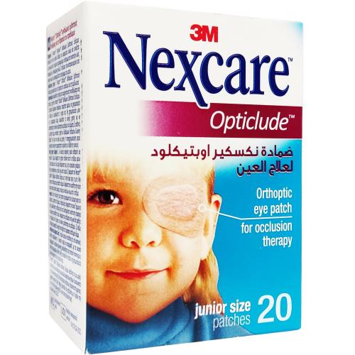 3M Nexcare Opticlude Orthoptic Eye Patch Junior Size 6,2cm x 5cm Παιδικός Οφθαλμικός Ορθοπτικός Επίδεσμος 20 Τεμάχια