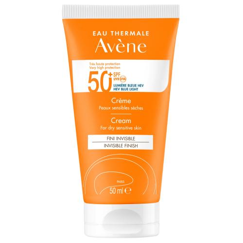 Avene Cream Solaire Spf50+ Αντηλιακή Κρέμα Προσώπου Λαιμού Πολύ Υψηλής Προστασίας, για το Ξηρό Ευαίσθητο Δέρμα 50ml