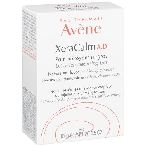 Avene XeraCalm A.D Pain Nettoyant Surgras Υπερλιπαντική Στερεά Πλάκα Καθαρισμού, Πολύ Ξηρό Δέρμα με Τάση Ατοπίας ή Κνησμού 100gr
