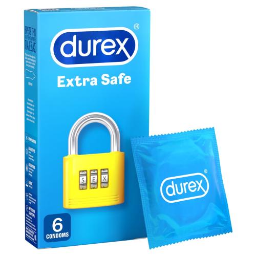 Durex Extra Safe Πολύ Ανθεκτικά Προφυλακτικά 6 Τεμάχια