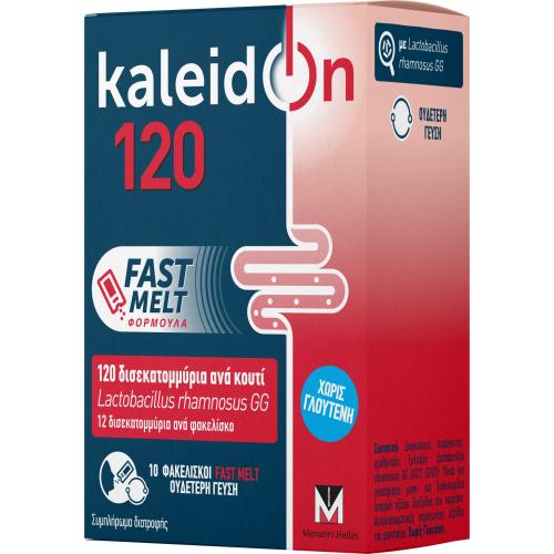 Kaleidon Probiotic 120 Fast Melt Συμπλήρωμα Διατροφής με Προβιοτικά, 12 Δισεκατομμύρια Ανά Φακελίσκο, 10 Φακελίσκοι