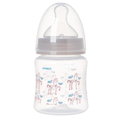 Korres Feeding Bottle 0m+ Μπιμπερό Πολυπροπυλενίου με Θηλή Σιλικόνης Χαμηλής Ροής για Βρέφη Από τη Γέννηση 150ml