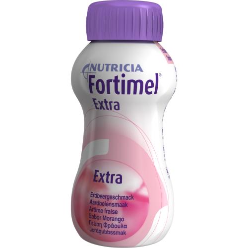 Nutricia Fortimel Extra Strawberry Πόσιμο Θρεπτικό Σκεύασμα Υψηλής Περιεκτικότητας σε Πρωτεΐνη με Γεύση Φράουλα 4x200ml