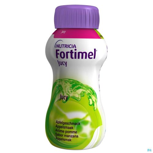 Nutricia Fortimel Jucy Apple Συμπλήρωμα Διατροφής - Θρεπτικό Σκεύασμα Υψηλής Ενέργειας, Χωρίς Γλουτένη με Γεύση Μήλο 4x200ml