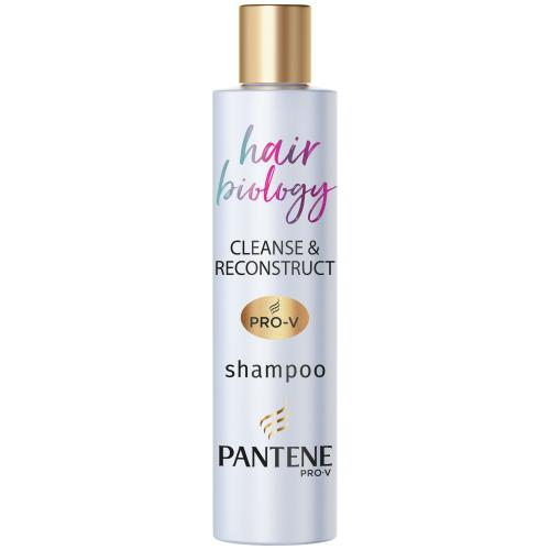 Pantene Hair Biology Cleanse & Reconstruct Shampoo Σαμπουάν Αναδόμησης για Λιπαρές Ρίζες & Κατεστραμμένες Άκρες 250ml