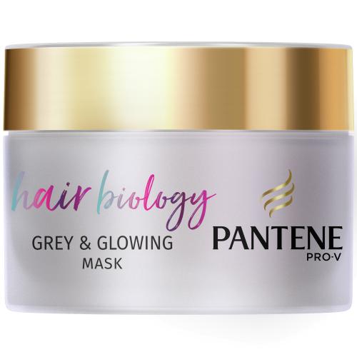 Pantene Hair Biology Grey & Glowing Illuminating Mask Μάσκα Λάμψης για τα Λευκά & Γκρίζα Μαλλιά 160ml
