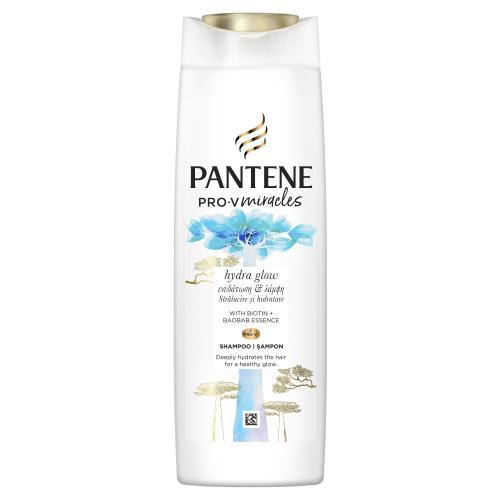 Pantene Pro-V Miracles Hydra Glow Shampoo Σαμπουάν για Ενυδάτωση & Λάμψη με Βιοτίνη & Έλαιο Baobab, Ιδανικό για Ξηρά Μαλλιά 300ml