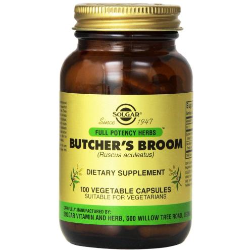 Solgar Butcher's Broom Συμπλήρωμα Διατροφής με Αγγειοσυσταλτικές Ιδιότητες, Κατάλληλο για Άτομα με Ευρυαγγείες 100veg.caps