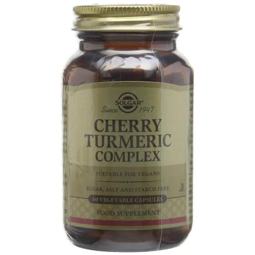 Solgar Cherry Turmeric Complex Συμπλήρωμα Διατροφής Χρήσιμο για την Αποτοξίνωση του Οργανισμού 60veg.caps