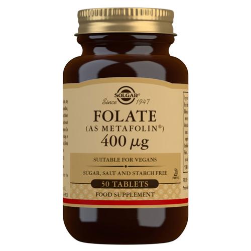 Solgar Folate 400mcg (as Metafolin) Φολικό Οξύ 50 Tablets