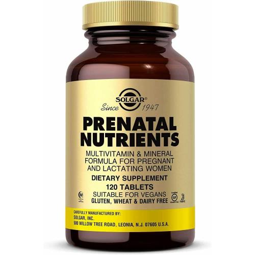 Solgar Prenatal Nutrients Συμπλήρωμα Διατροφής Ιδανικό για την Κάλυψη των Ενεργειακών Αναγκών της Γυναίκας στην Εγκυμοσύνη - 120 Tabs