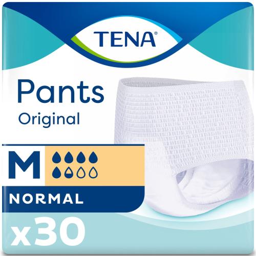 Tena Pants Original Normal Απαλά Προστατευτικά Εσώρουχα Ακράτειας Μίας Χρήσης 30 Τεμάχια - Medium 80-110cm