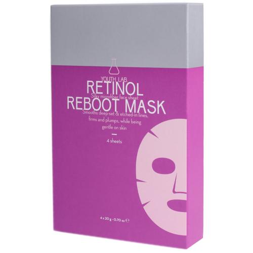 Youth Lab Retinol Reboot Mask Υφασμάτινη Μάσκα Νυκτός Προσώπου με Ρετινόλη, για Πλήρη Αναδόμηση 4 Τεμάχια