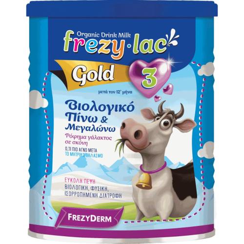 Frezyderm Frezylac Gold 3 Αγελαδινό Βιολογικό Γάλα 3ης Ηλικίας από τον 12ο Μήνα 400gr