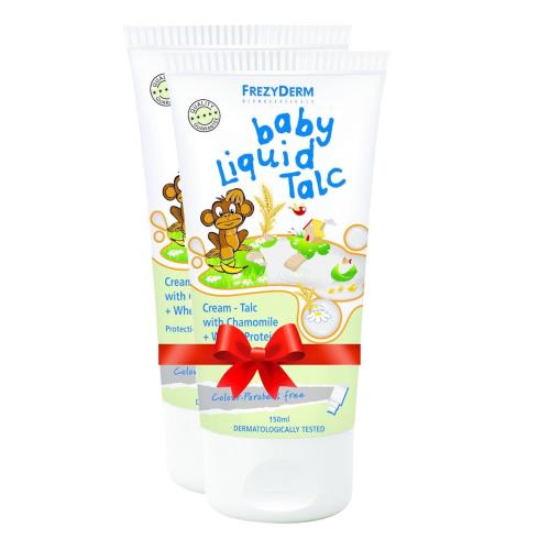 Frezyderm Πακέτο Προσφοράς Baby Liquid Talc Υγρή Πούδρα για την Περιποίηση της Βρεφικής & Παιδικής Επιδερμίδας 2x150ml