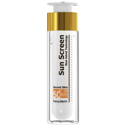 Frezyderm Sun Screen Velvet Face Cream Spf50+ Διάφανη Αντηλιακή Προσώπου Βελούδινης Υφής, Πολύ Υψηλής Προστασίας 50ml
