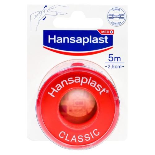 Hansaplast Classic Αυτοκόλλητη Ταινία Ισχυρής Στερέωσης για τις Πρώτες Βοήθειες 5m x 2.5cm 1 Τεμάχιο