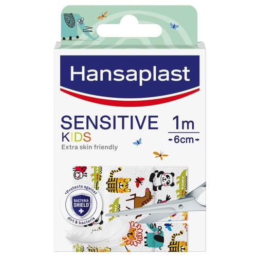 Hansaplast Sensitive Kids Animals Παιδικά Υποαλλεργικά Αυτοκόλλητα Επιθέματα με Σχέδιο Ζωάκια 1m x 6cm 10 Strips