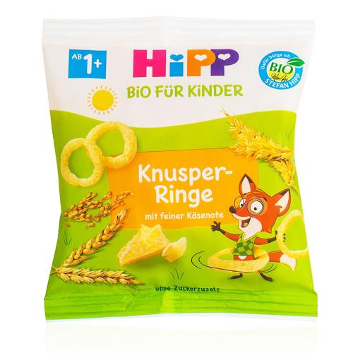 Hipp Τραγανά Τυροδαχτυλίδια Από Βιολογικά Δημητριακά Ολικής για Παιδιά Από 12m+ 25gr