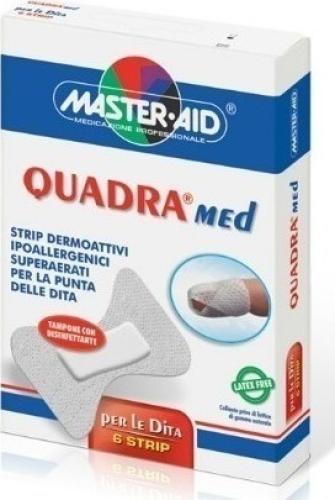 Master Aid Quadra Med Finger Λευκός Αυτοκόλλητος Μικροεπίδεσμος Δακτύλου 6 Strip