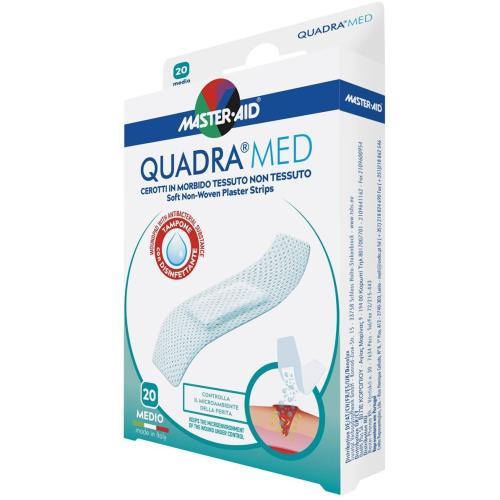 Master Aid Quadra Med Medio Soft Non-Woven Plaster Strips 78x20mm Αυτοκόλλητο Επίθεμα Ιδανικό για Μικροτραύματα 20 Τεμάχια
