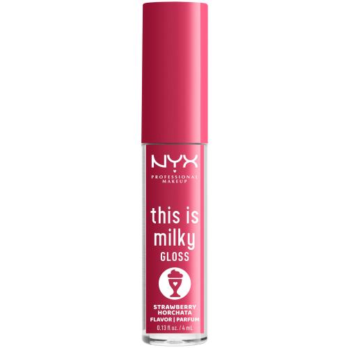 NYX Professional Makeup This Is Milky Lip Gloss Milkshake Flavor Lip Gloss με Κρεμώδη Υφή & Έντονη Λάμψη με Γεύση Milkshake 4ml - Strawberry Horchata