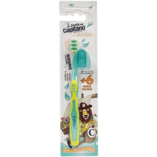 Pasta Del Capitano Junior Toothbrush Παιδική Οδοντόβουρτσα Από 6 Ετών 1 Τεμάχιο - κίτρινο