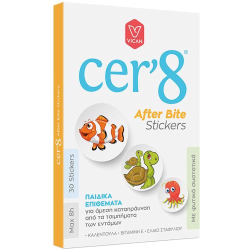 Vican Cer'8 After Bite Stickers Παιδικά Επιθέματα για Ανακούφιση από τα Τσιμπήματα 30 Τεμάχια