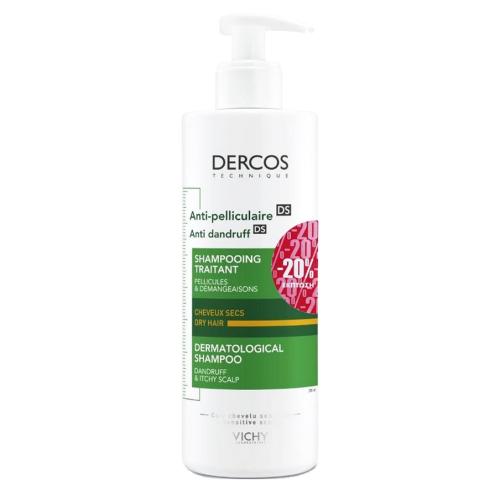 Vichy Dercos Anti-Dandruff DS Shampoo for Dry Hair Αντιπυτιριδικό Σαμπουάν για Ξηρά Μαλλιά 390ml promo -20%