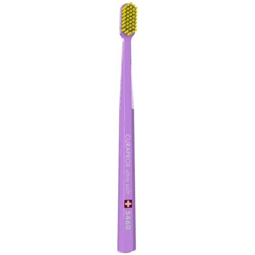 Curaprox CS 5460 Ultra Soft Οδοντόβουρτσα με Εξαιρετικά Απαλές & Ανθεκτικές Τρίχες Curen για Αποτελεσματικό Καθαρισμό 1 Τεμάχιο - Λιλά/ Κίτρινο