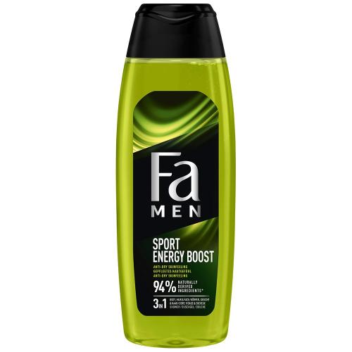 Fa Men Sport Energy Boost 3 in 1 Shower Gel Ανδρικό Αναζοωγονητικό Αφρόλουτρο για Σώμα, Μαλλιά & Πρόσωπο 750ml