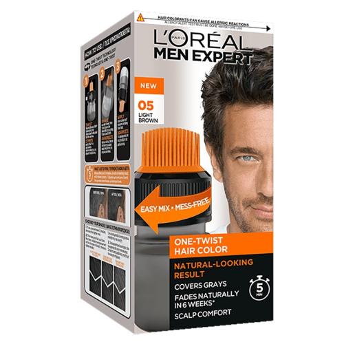 L'oreal Men Expert One-Twist Hair Colour Ανδρική Βαφή Μαλλιών για Γρήγορο & Εύκολο Φυσικό Αποτέλεσμα 50ml - 05 Light Brown