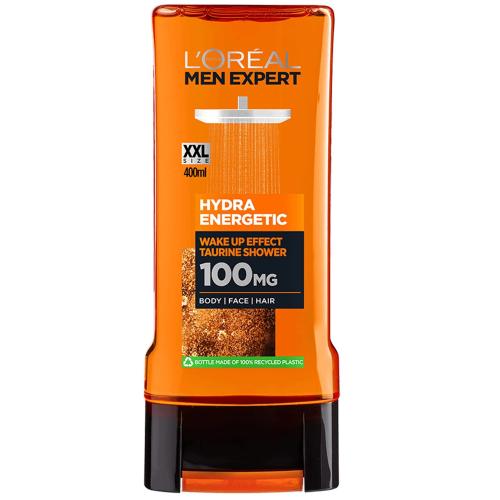 L'oreal Paris Men Expert Hydra Energetic Wake up Effect Taurine Shower 100MG Ανδρικό Αναζωογονητικό Shampoo & Αφρόλουτρο με Ταυρίνη & Βιταμίνη C 400ml