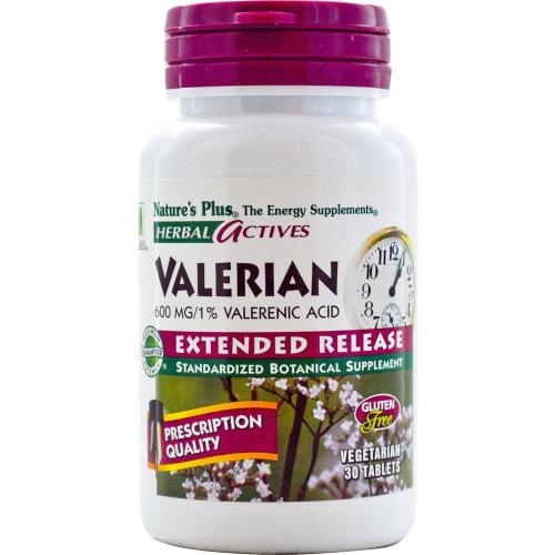 Natures Plus Valerian 600mg Extended Release Συμπλήρωμα Διατροφής με Βαλεριάνα Παρατεταμένης Απελευθέρωσης 30veg.tabs
